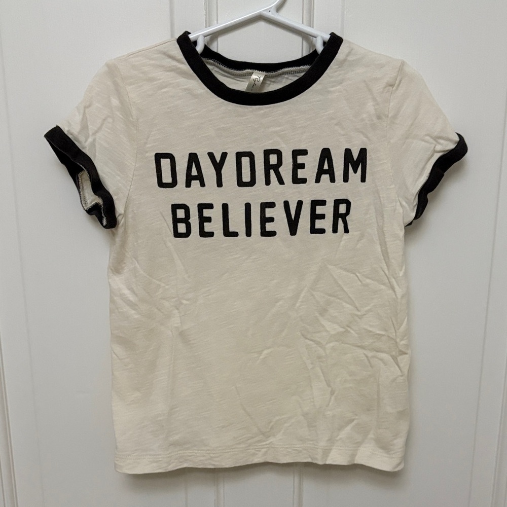 Rylee + Cru Brown and Cream Ringer Tee